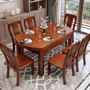 Oval Dining Table with Cross Legs