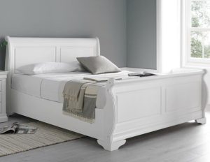 Painted Wood Sleigh Bed