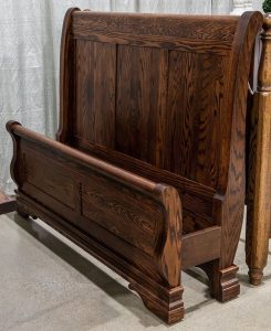Reclaimed Wood Sleigh Bed