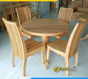 Round Wooden Pedestal Dining Table
