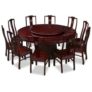 Round Wooden Pedestal Dining Table