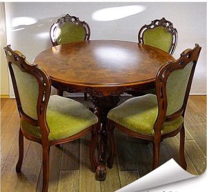Round Wooden Pedestal Dining Table
