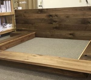 Rustic Charm Wooden Platform Bed