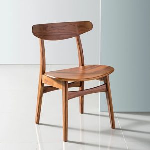Scandinavian-Inspired Wooden Dining Chair