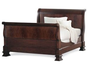 Sleigh Bed with Mahogany Finish