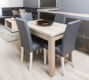 Upholstered 4-Seater Compact Dining Table
