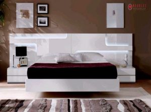 Upholstered Floating Bed