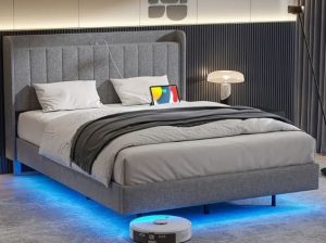 Upholstered Floating Bed