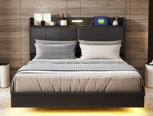 Upholstered Floating Bed