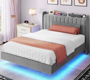 Upholstered Floating Bed