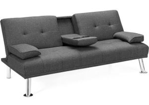 Upholstered Futon Sofa Bed