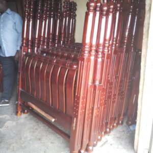 Simple Wooden Four Poster Bed