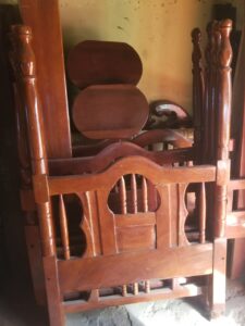 Simple Wooden Four Poster Bed