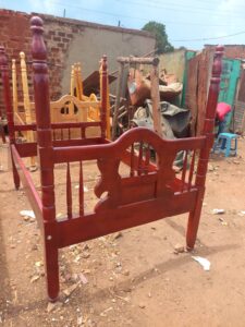 Simple Wooden Four Poster Bed