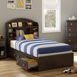 Wooden Frame Futon Bed with Storage Drawers