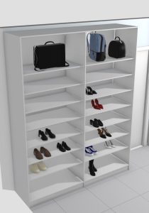 Contemporary Wooden Shoe Rack