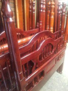 Simple four poster Wooden Bed