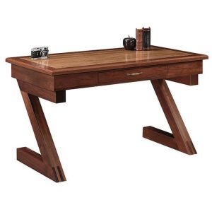 Contemporary Glass and Wood Writing Desk