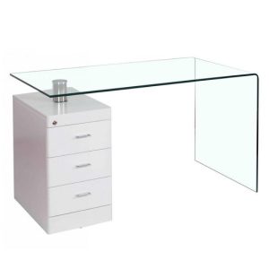 Futuristic Office Glass Desk
