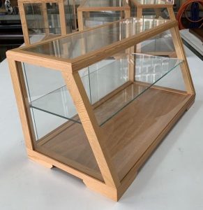 Glass Bakery Display Table with Built-in Lighting