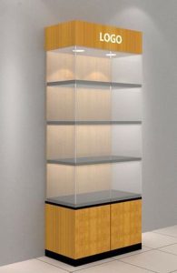 Glass-Enclosed Display Tower