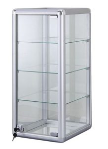 Glass Retail Display Cabinet with Sliding Doors