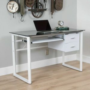 Glass Top Reading Table