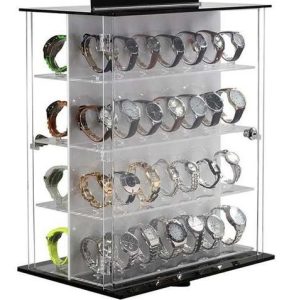 Glass Watch Display Table