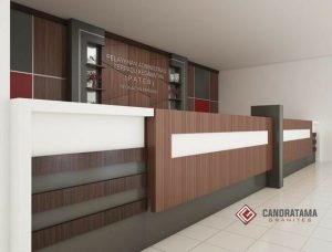 Industrial Reclaimed Wood Reception Counter