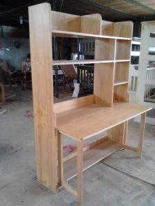 Industrial Style Pipe Desk with Hardwood Top