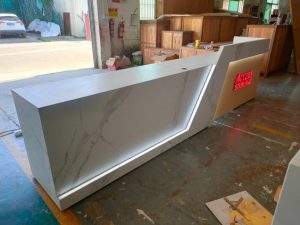 Marble-Top Reception Desk