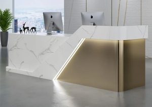 Marble-Top Reception Desk