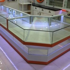 Modern Glass Display Counter