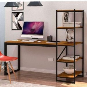Sleek Steel Accent Office Desk