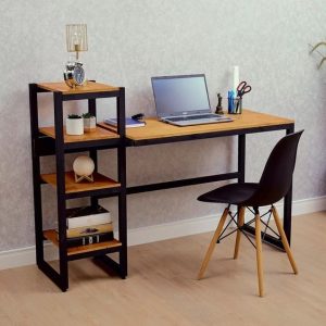 Sleek Steel Accent Office Desk