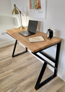 Sleek Steel Accent Office Desk