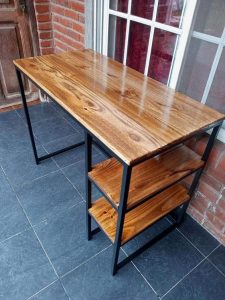 Sleek Steel Accent Office Desk