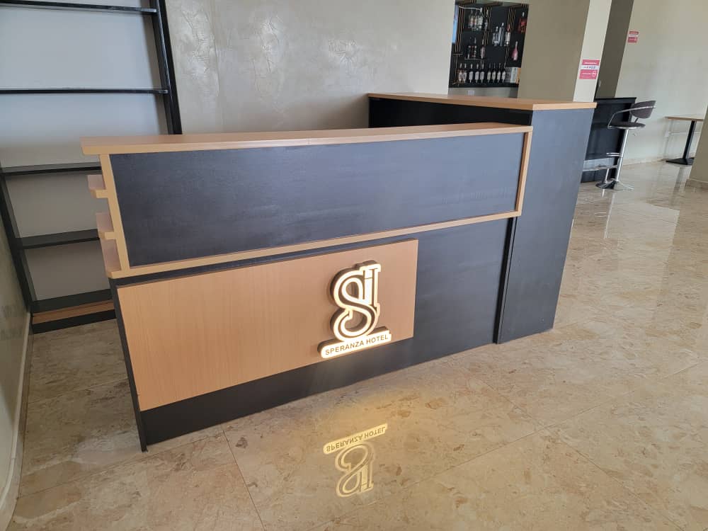 L-Shaped Reception Table