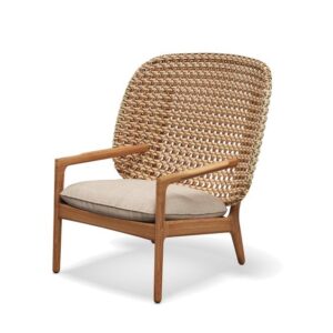 Boho-Chic Rattan Lounge Chair