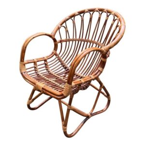 Boho-Chic Rattan Lounge Chair
