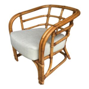 Boho-Chic Rattan Lounge Chair