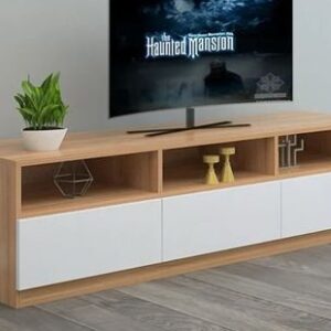 Compact TV Stand with Open Shelves