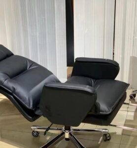 Contemporary Swivel Chair with Ottoman