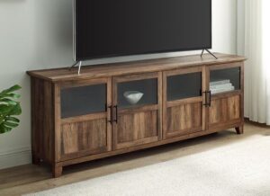 Glass-Paneled TV Console