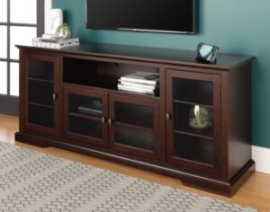 Glass-Paneled TV Console