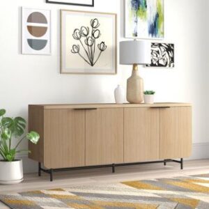 Glass-Paneled TV Console