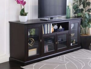 Glass-Paneled TV Console