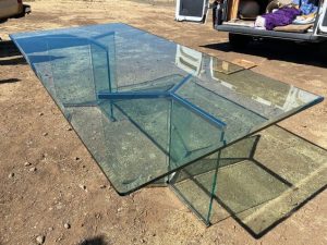Glass-Top Rectangular Conference Table
