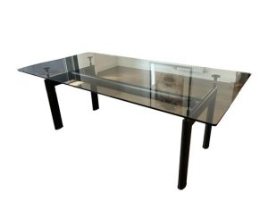 Glass-Top Rectangular Conference Table