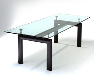 Glass-Top Rectangular Conference Table